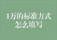 1万元标准填写：规范与灵活性的完美结合