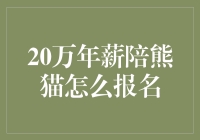 如何报名参加20万年薪陪熊猫计划？