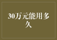 30万能用多久？开玩笑！买个包都不够！