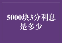 探秘利率的奥秘：5000元3分利息的深度解读