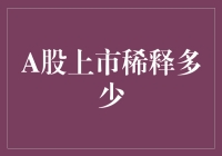 A股上市：稀释比例影响因素及其对企业长远发展的影响分析