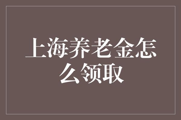 上海养老金怎么领取