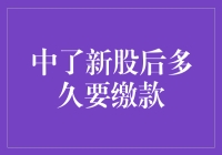 中签新股后缴款：一个微妙的时间窗口