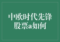 中欧时代先锋股票a：一场股市里的文艺复兴！