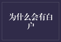 白户现象：社会金融体系下的身份标签及其成因探究