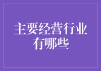 当前市场主要经营行业剖析与前景展望