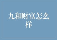 九和财富：从财富九段到破产九段的神奇之旅