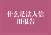 法人信用报告：企业金融健康的全面体检单