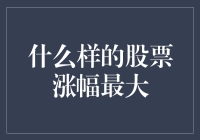 什么样的股票涨幅最大？市场投资风险与收益分析