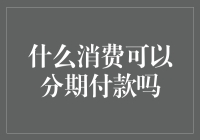 什么消费可以分期付款？——除了爱情，你都可以分期付款！