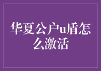 华夏公户U盾激活指南：从菜鸟到高手的华丽变身