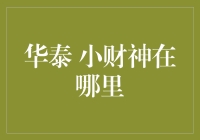 华泰证券小财神的神秘之旅：寻找投资的智慧与财富