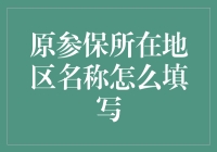 原参保所在地区名称填写攻略：如何准确定位你的社保轨迹