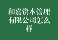 和嘉资本管理有限公司：博弈资本的智慧与规范