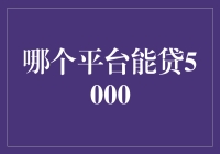 哪个平台能贷5000？从扶你上马到拍你肩膀全程服务