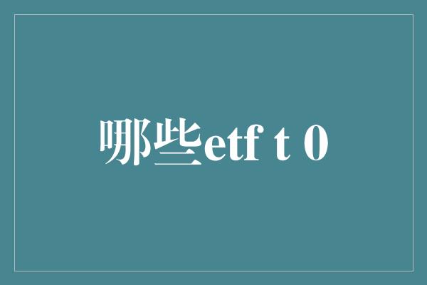 哪些etf t 0