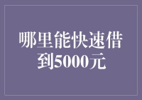 临时抱佛脚，哪里能快速借到5000元？