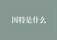 因特是个啥玩意儿，你问我我问谁？——揭开因特的秘密