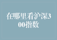 沪深300指数的寻找攻略：如何在股市大海里捞到大鱼