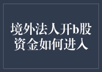 境外法人开B股资金如何合法进入中国资本市场