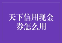 天下信用现金券：解锁消费新密码，信用经济新篇章