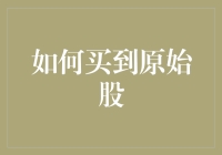 如何买到原始股：投资界的秘密技巧与幽默指南