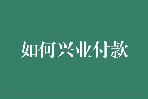 如何兴业付款