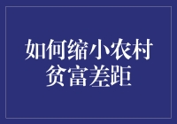 如何缩小农村贫富差距：构建共享繁荣的乡村社会