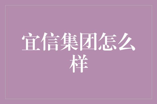 宜信集团怎么样