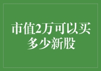 新股民们，你们知道市值2万可以买到多少新股吗？