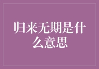 归来无期是什么意思：旅行者的内心独白与哲学思考