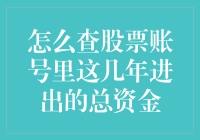 股票交易记录查询：如何计算账户内几年来的资金进出总额？