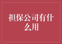 担保公司：经济活动中的信用桥梁