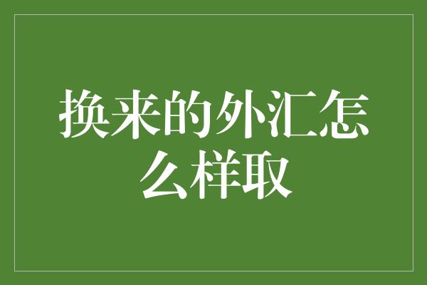 换来的外汇怎么样取