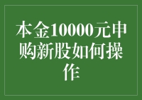 本金10000元申购新股应该怎么操作？