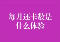 每月还卡数是种什么体验？新手必看！