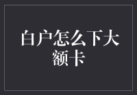 想办大额信用卡？小白也能行！