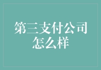 第三支付公司怎么样