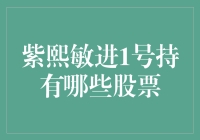 紫熙敏进1号的股票：别告诉别人，我跟基金经理共饮过股票的鸡尾酒