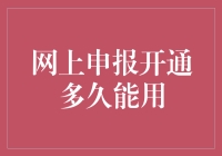 在线申报开通后多久能用？人家正在敷衍你呢