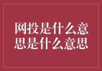 网投？不是在说网络钓鱼吧？