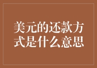 美元的还款方式是什么意思：一场知识与笑话的碰撞