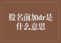 股票代码前缀DR：市场术语的独特含义与应用分析