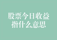 股票今日收益指什么意思？我把它翻译成今天股市的赚钱指数是什么？