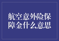 航空意外险保障金：飞行旅途的安全防护伞