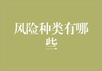 浅谈风险种类：构建全面风险管理的基石